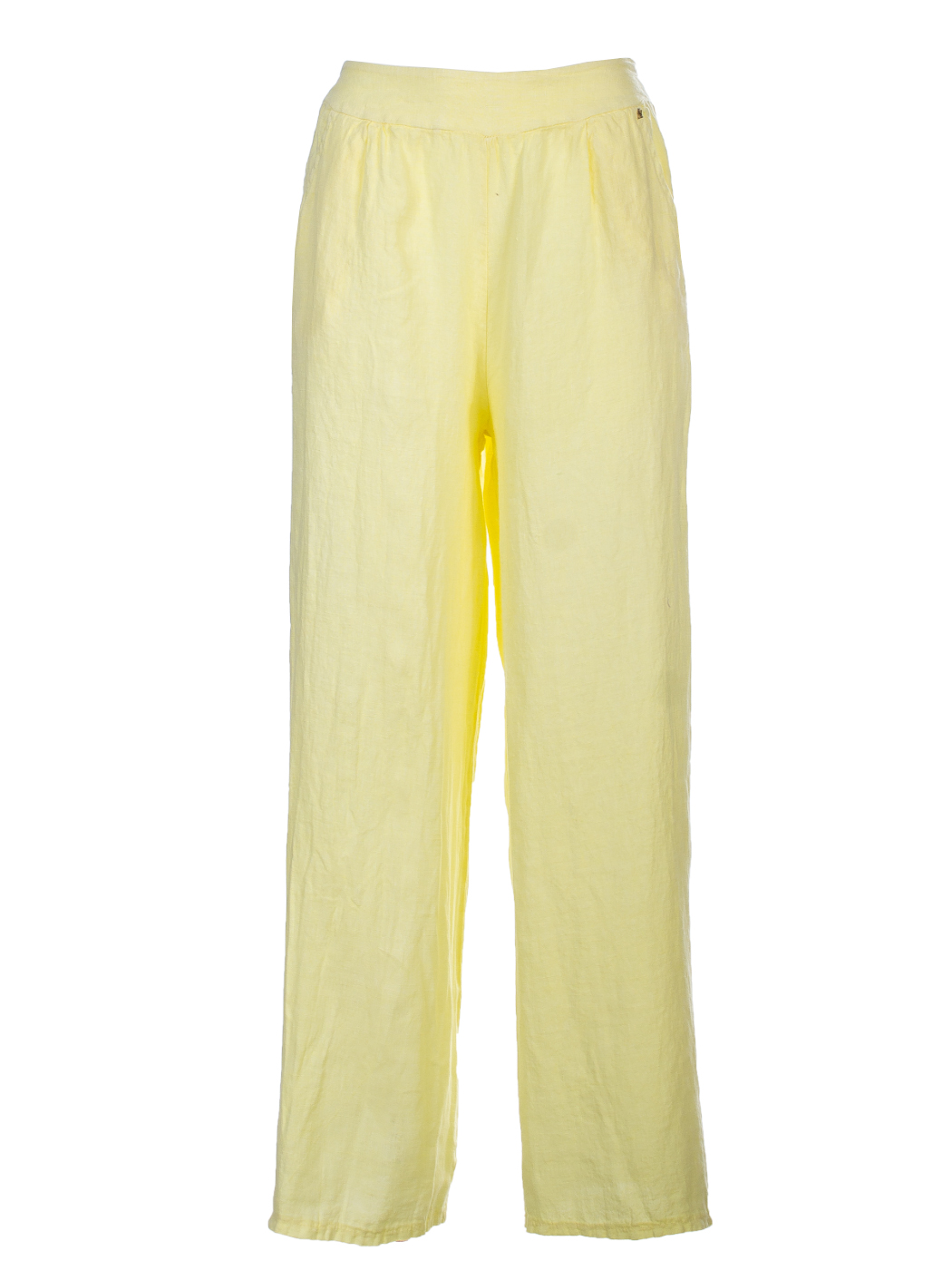 PANTALONE PALAZZO ELASTICO VITA, 3TG  - YELLOW